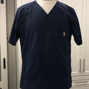 Carhartt Navy Blue Scrub Top - Men’s Large
